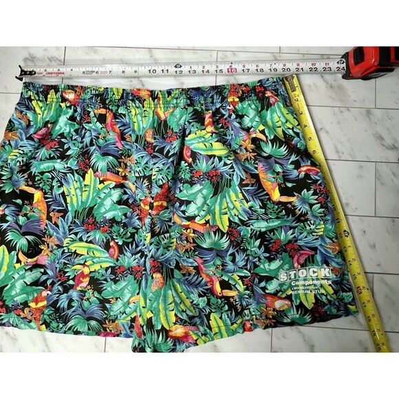 Vtg Toucan Dance by Fast Lane Shorts Hawaiian Pull On Mens 2XL Novelty Coastal - Picture 8 of 10